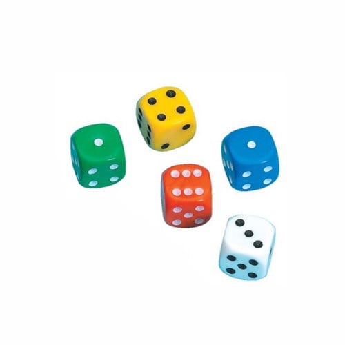 زهرة نرد بلاستيك 1.5 سم 5 قطع