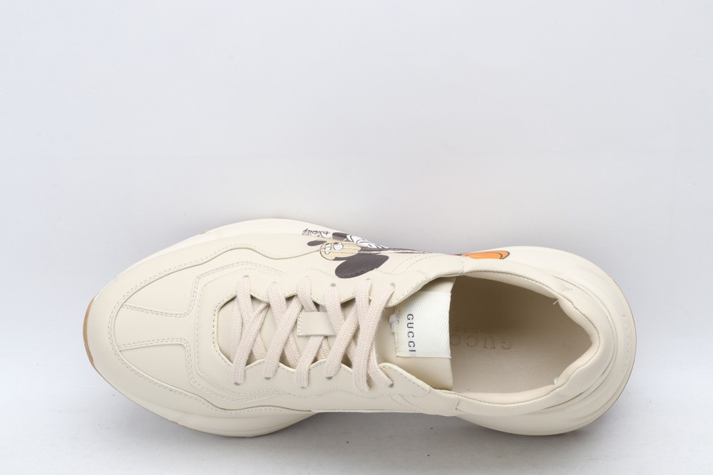 NIB Men's GUCCI x Disney Mickey Mouse Rhyton Leather Sneakers 10.5 G/11 US  | eBay