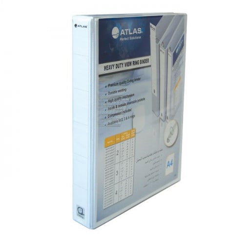 أطلس ملف أبيض حلقتين 1 بوصة العبوة 12 ملف