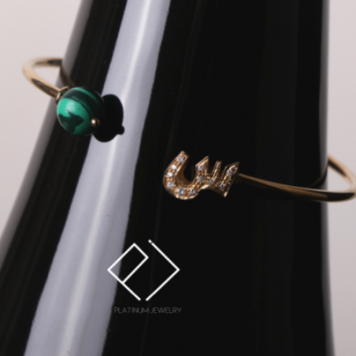 اسورارة فضة عيار 925 مطلي ذهب اصفر و زركون