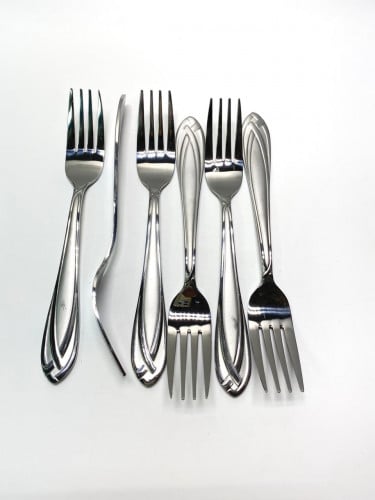 6 شوك فاخرة و سميكة ستانلس ستيل