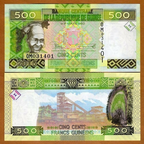 غينيا فئة 500 فرنك أنسر