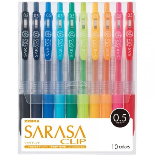 زيبرا- ساراسا كليب 0.5 - كرت 10 أقلام