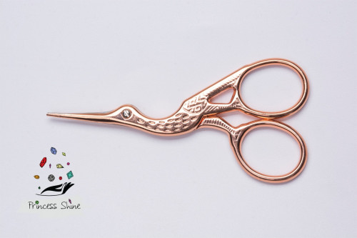 232 -  مقص طائر اللقلق - لون وردي