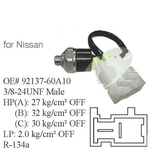 PRESSURE SWITCH NISSAN 3-8 No 10492W  برشر سوتش نيسان