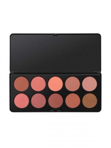 بي اتش كوزماتيكس - لوحة أحمر خدود تحتوي على 10 ألوان نود بلاش