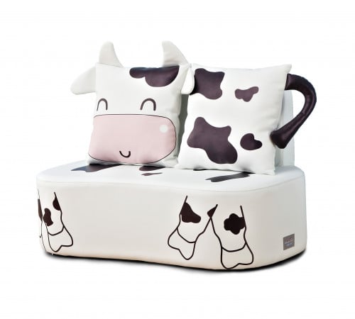 كنب مزدوج حيوانات - أبيض