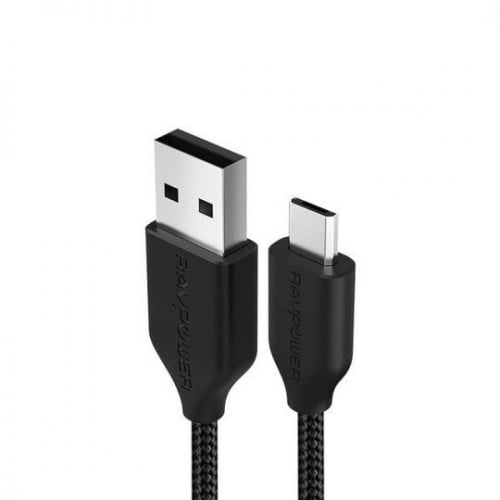 راف باور كيبل USB A to Micro USB لون أسود 1 متر - RP-CB048 Black