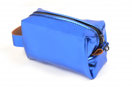 حقيبة  مكياج جلد طبيعي فاخر