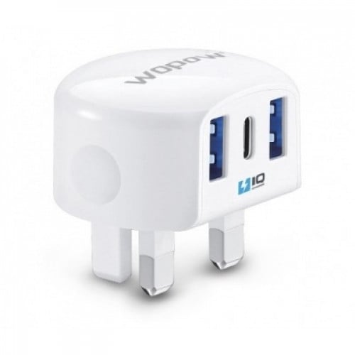 شاحن Wopow منفذين USB + منفذ Type-c