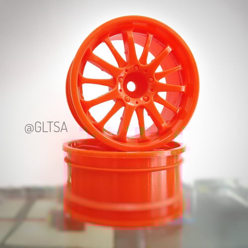 Drift RC Wheels 1 10 Orange 2pcs 45563