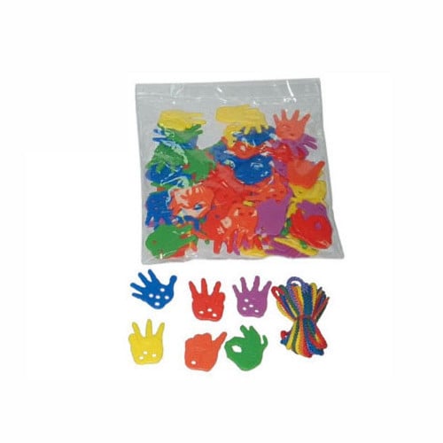 أصابع العد البلاستيكية غير قابلة للثني 72 قطعة مع خيوط ملونة