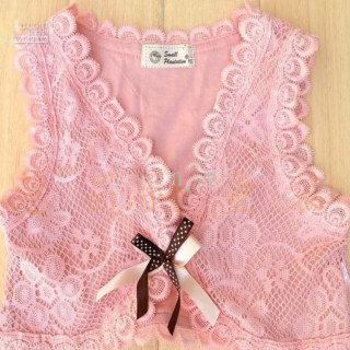 سترة بناتي دانتيل وردي