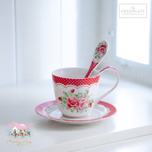 6793 كوب مع الصحن من جرين جيت Mary raspberry