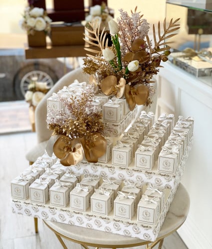 توزيعات بوكسات شوكولاتة بلجيكية مغلفه 50 حبه