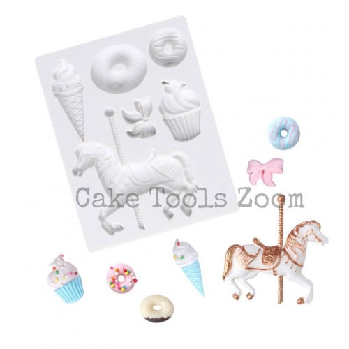 سيليكون حصان ملاهي و ايسكريم