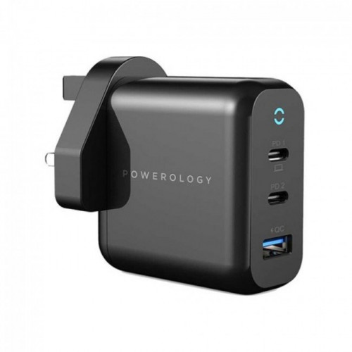 Powerology 3 Port 65W GaN Charger with PD