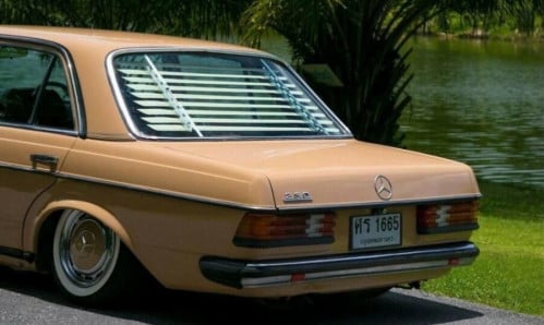 ستارة شرايح زجاج خلفي لون ابيض قابل ل الرش