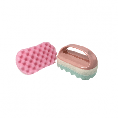 3 حبات اسفنج تنظيف الاواني والاسطح بمقبض بلاستيك