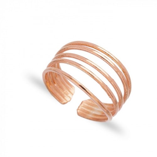 خاتم حلقات متصلة جودة عالية ونقاء الذهب روز قولد -من مجموعة نفيس هدايا مجوهرات هدية نسائية فاخرة 4026