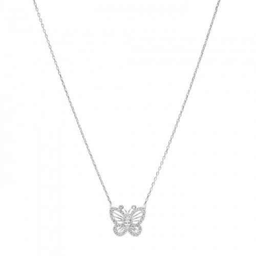 عقد الفراشة اللامعة وحبات الكريستال المضيئة -من مجموعة نفيس هدايا مجوهرات هدية نسائية فاخرة 990