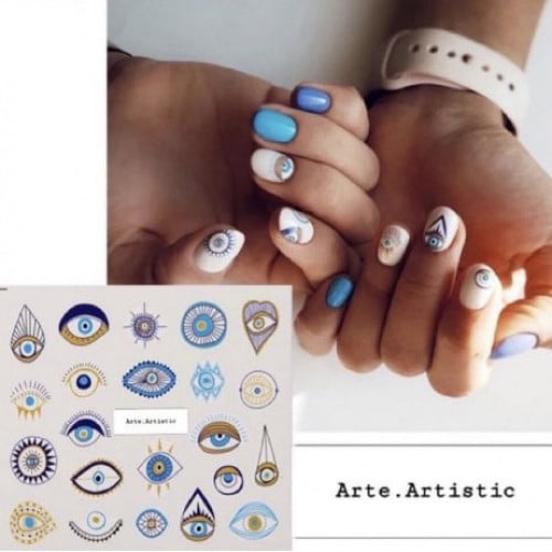 Blue Nails’ art sticker 002