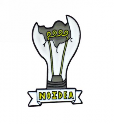 بروش بتصميم ضوء مكسور و عبارة NOIDEA