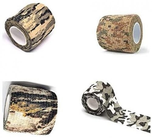 4PCS Camouflage Tape Roll Self  شريط مموه ذاتي الالتصاق، شريط تمويه (4 قطع) -