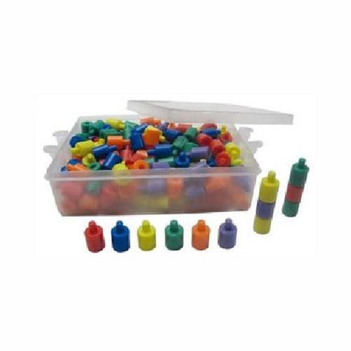 أوتاد بلاستيكية ملونة قابلة للتوصيل للعد والتصنيف ودراسة الأنماط والأوزان 180 قطعة