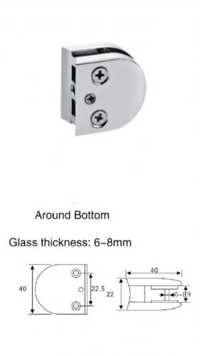 حامل زجاج لون كروم  8-6 ملي