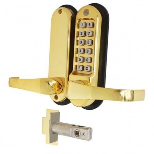 كيلون ارقام مع مسكة باب خشب لون ذهبي