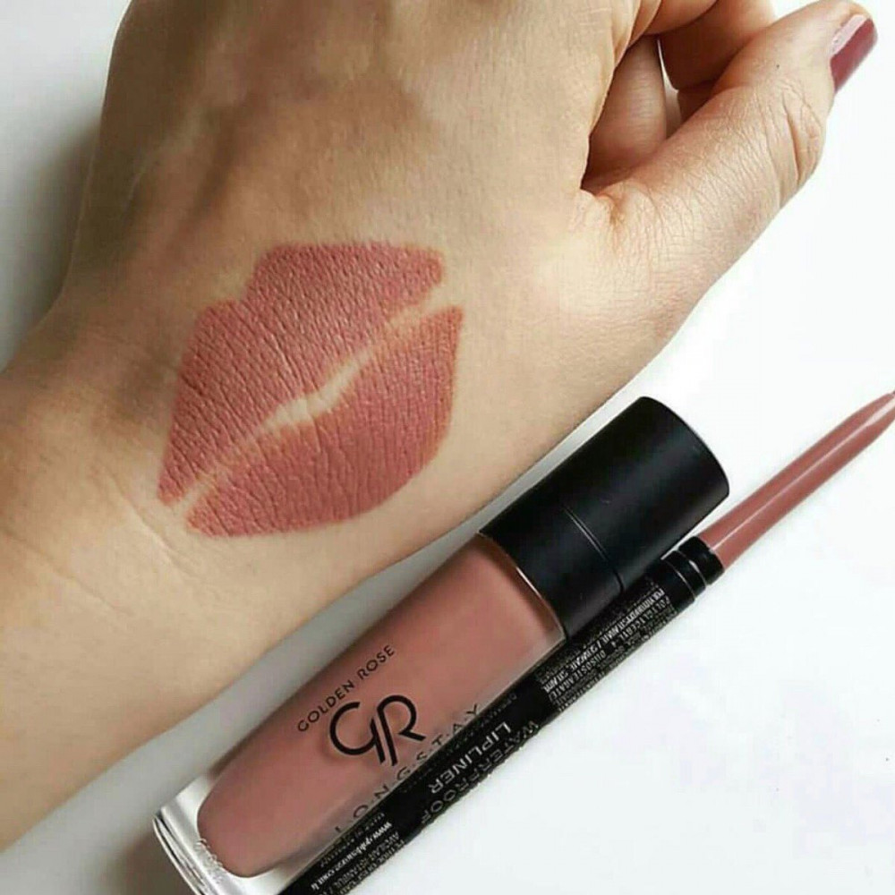 روج مطفي وثابت من قولدن روز 13 133golden Rose Longstay Liquid Matte Lipstick توتي شوب12