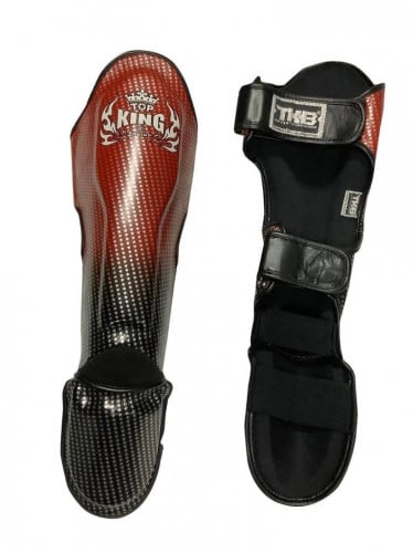 Top King Red/Black "Super Star” Shin Guards
