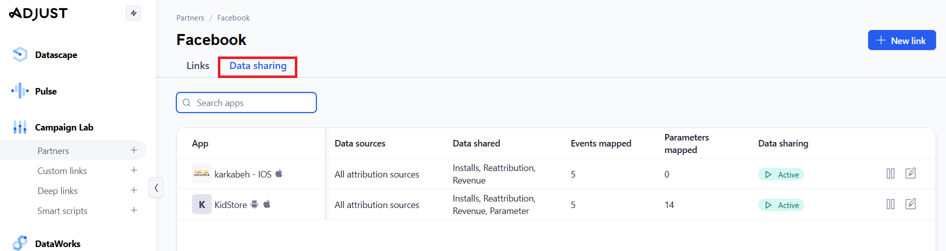 ربط تطبيقك مع منصات الإعلان من خلال Adjust