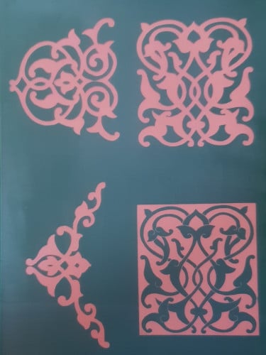 مجموعة زخارف (2) شاشة حريرية