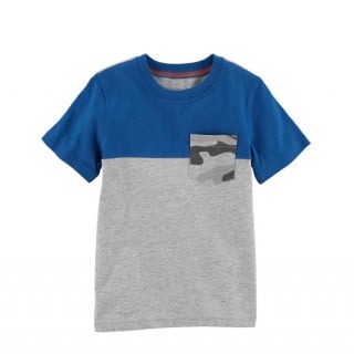 بلوزة ولادي ماركة كارترز - أزرق ورمادي