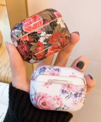 غلاف أيربودز برو ورود Airpods Pro Flowers Case