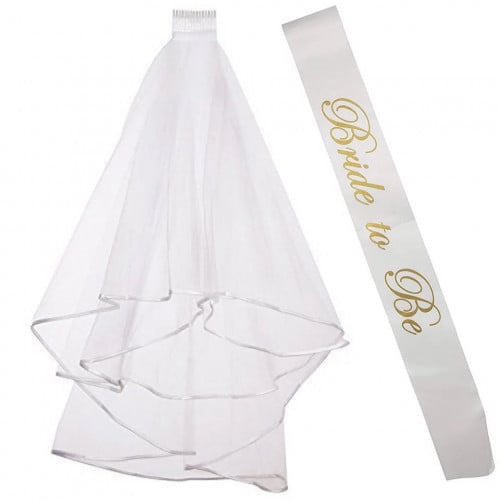 طرحة عروس + وشاح