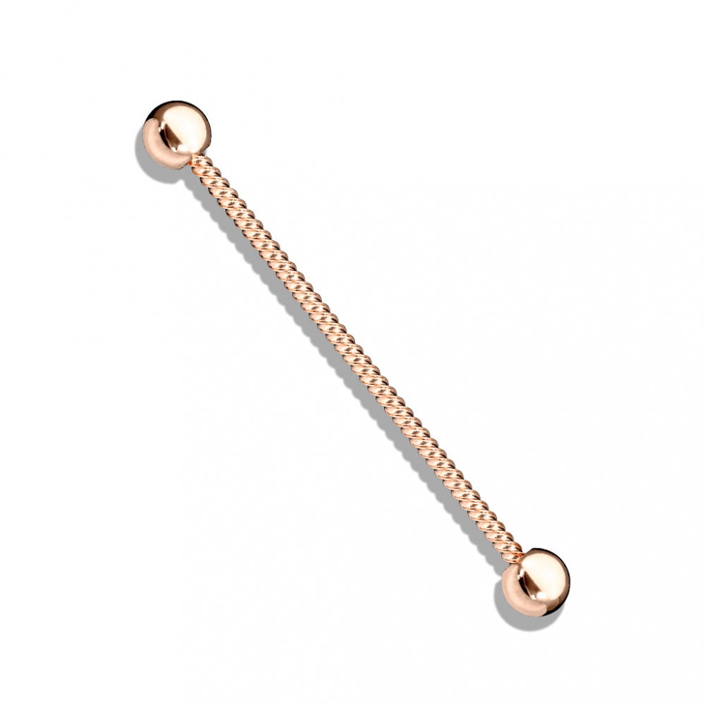 14g Braided Industrial Straight Barbell