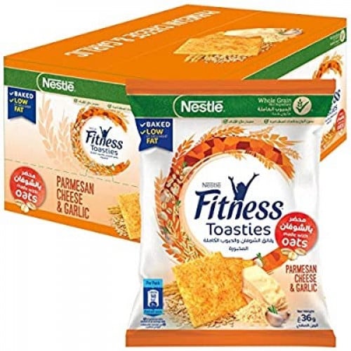 رقائق شوفان فتنس بجبنة البارميزان والثوم