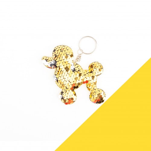 تعليقة ترتر ذهبي على شكل كلب