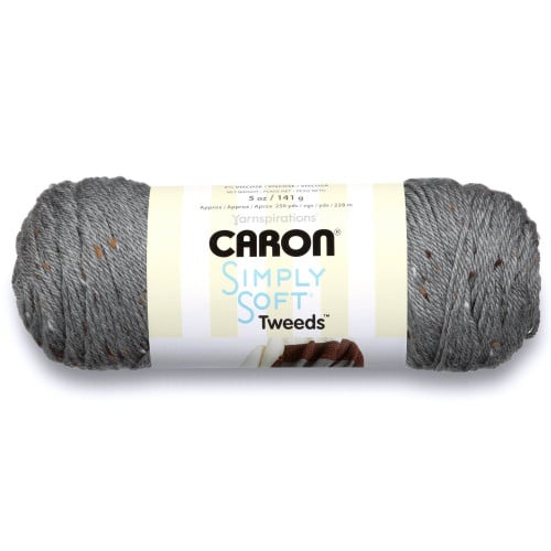 CARON SIMPLY SOFT, Grey Heather Tweeds