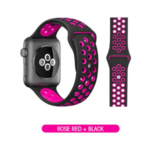 سوار رياضي اسود روز ساعة ابل Black Rose Sport Band