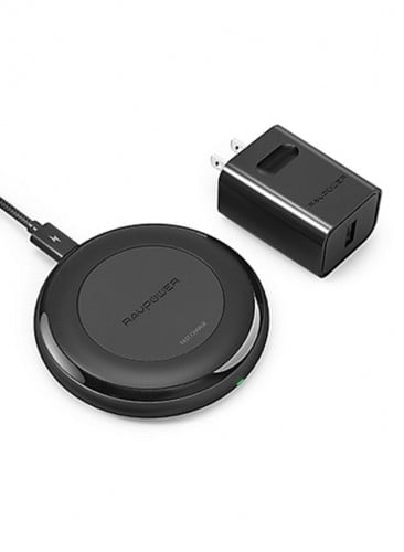 شاحن لاسلكي مع شاحن مكتبي راف باور بقوة 10 واط