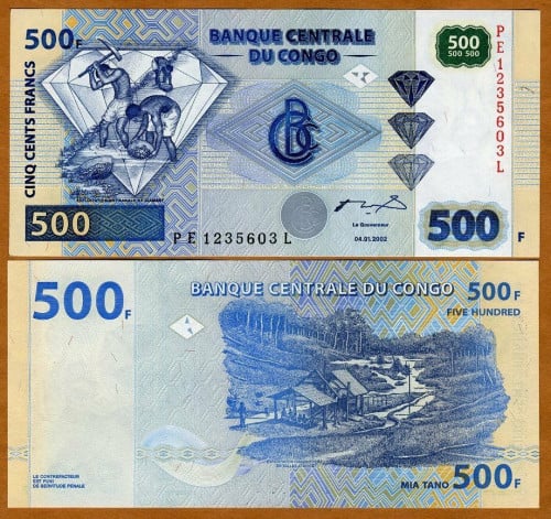 كونغو فئة 500 فرنك أنسر