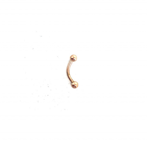 16g Rose gold Curved Barbell