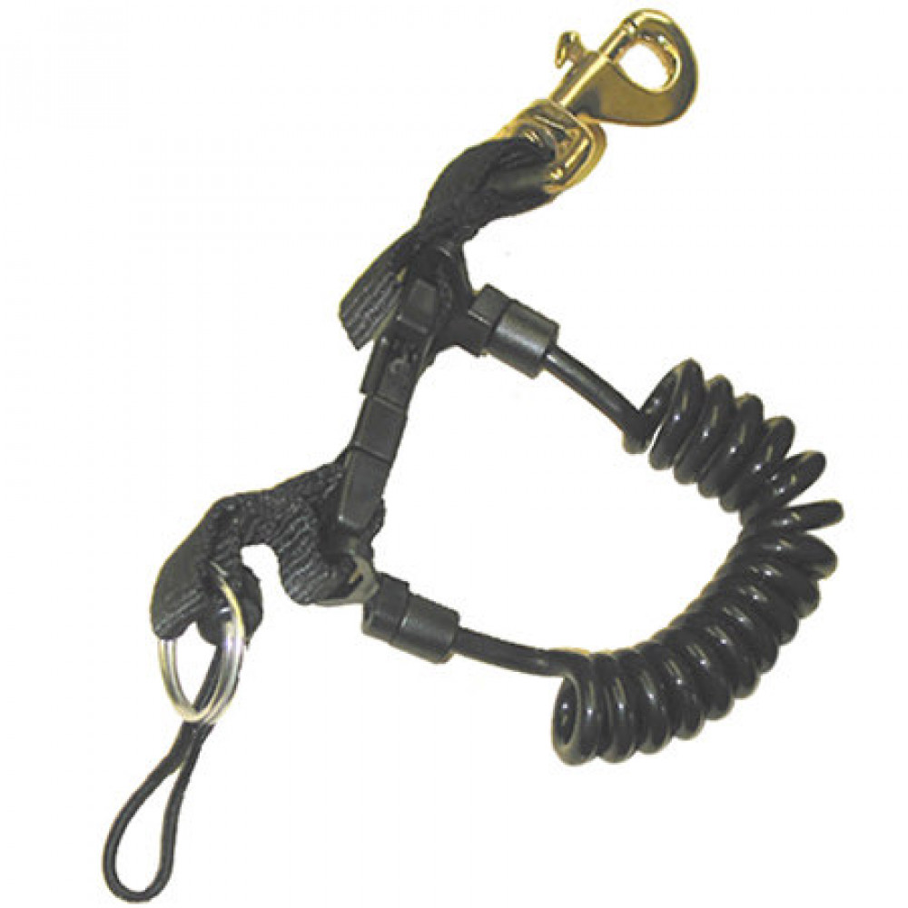 36 "(91.4 سم) لفائف الحبل مع مقطع نحاسي وحلقة منفصلة 36" (91.4cm) Coil Lanyard with Brass Clip & Split Ring