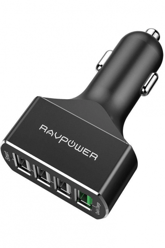 راف بور شاحن سيارة سريع أربع منافذ USB