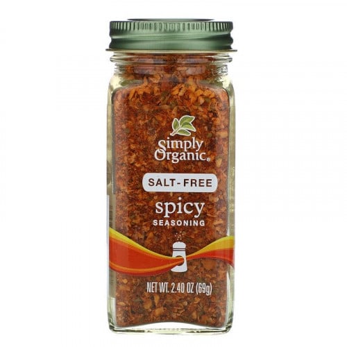 Simply Organic تتبيلة خالية من الملح، حار 69 جم