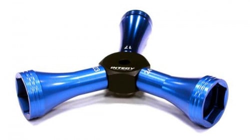 Professional Grade Triple Hex Socket Wrench for 17, 23 & 24mm Hex Wheel Nuts